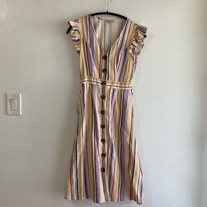 Colorful Linen Midi Dress